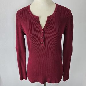 Moda International Ribbed Henley
